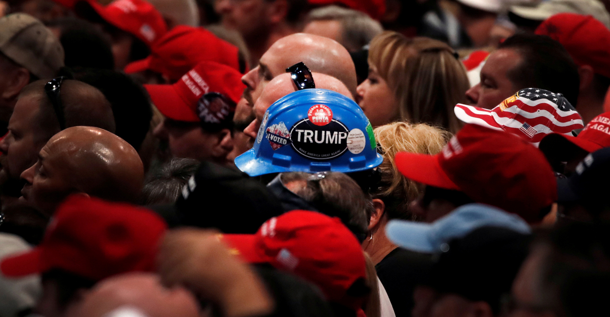 Supporters of U.S. President Donald Trump attend a campaign rally in Las Vegas