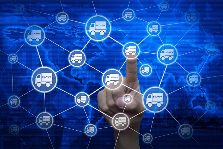 Delivery truck icon, Elements of this image furnished by NASA